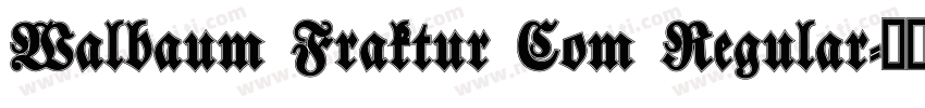 Walbaum Fraktur Com Regular字体转换